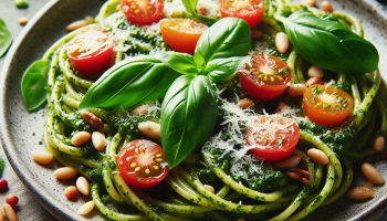 Pesto Pasta: Pasta dengan Saus Pesto Segar